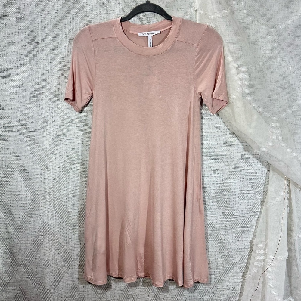 NWT BCBGeneration rose smoke mini swing dress size XS